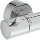 Duscharmatur aus Chrom mit Temperaturregelung und runder Form, geeignet für Wandmontage. Ideal Standard Produkt mit modernem Design.